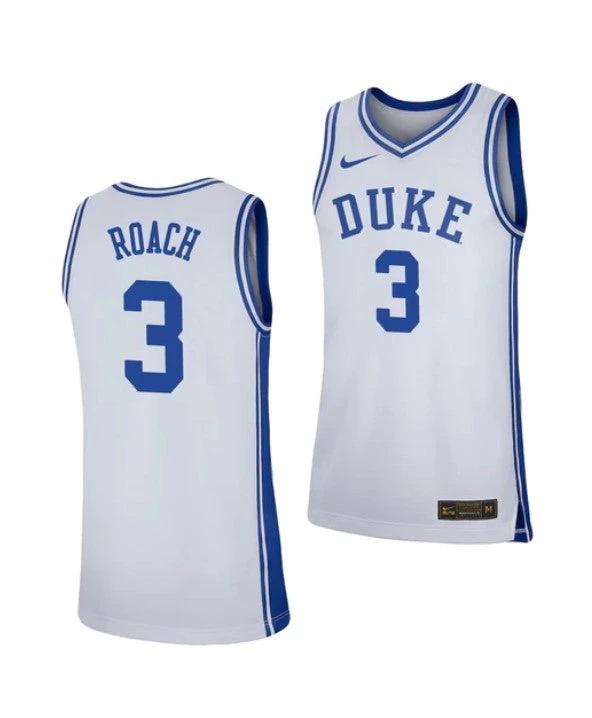 Men's #3 Jeremy Roach Jersey Duke Blue Devils College Basketball Jerseys White by My store basketball