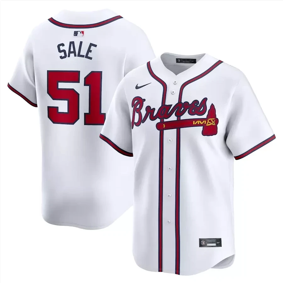 Men's #51 Chris Sale Home Limited Player All Stitched Jersey by My Store