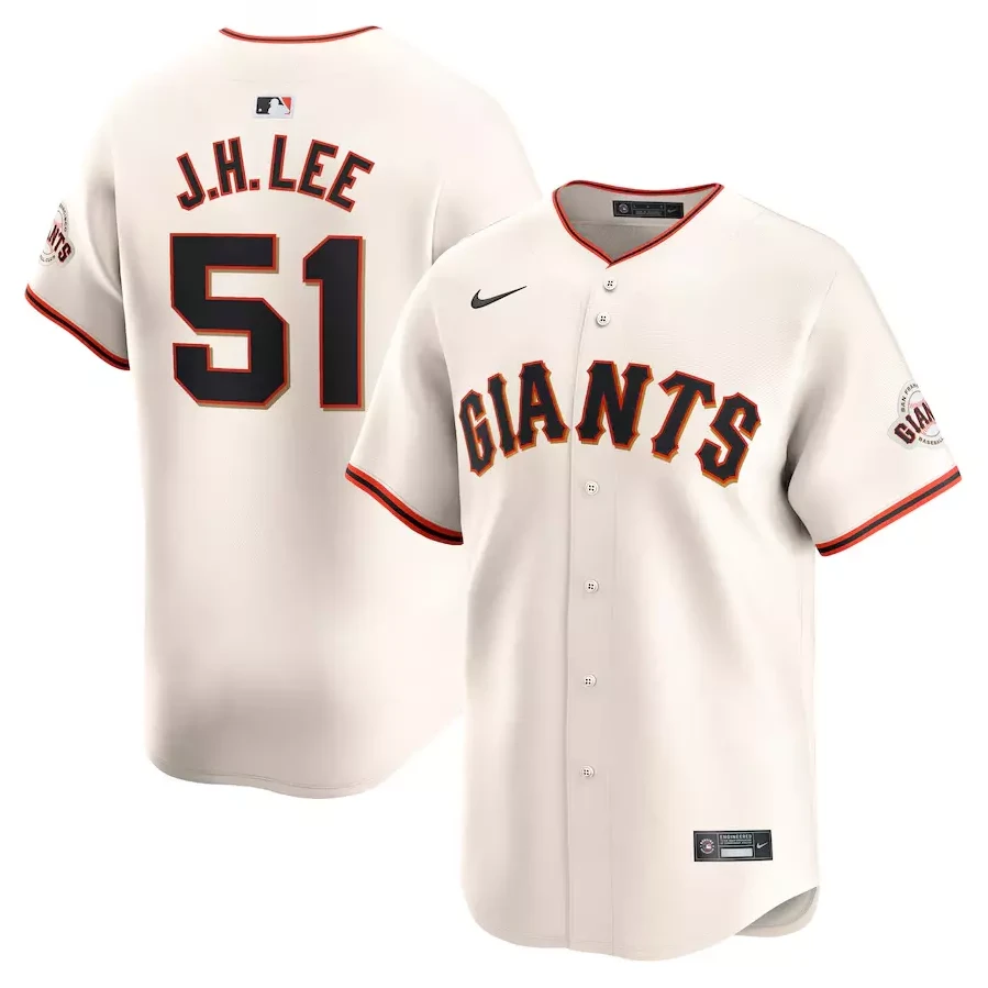 Men's #51 Jung Hoo Lee Cream Home Limited Player Jersey Stitched by My Store