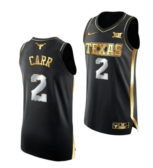 Men's #5 Marcus Carr Jersey Texas Longhorns College Basketball Jerseys Black by My store basketball