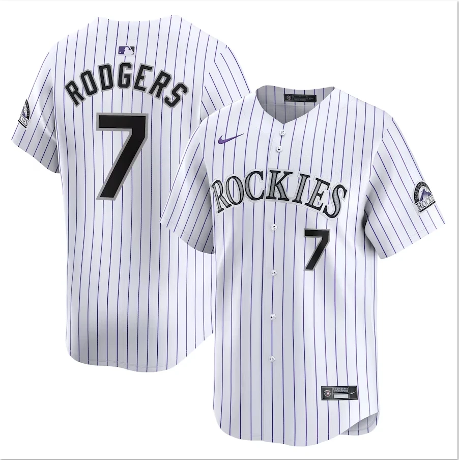 Men's #7 Brendan Rodgers White Home Limited Player All Stitched Jersey by My Store
