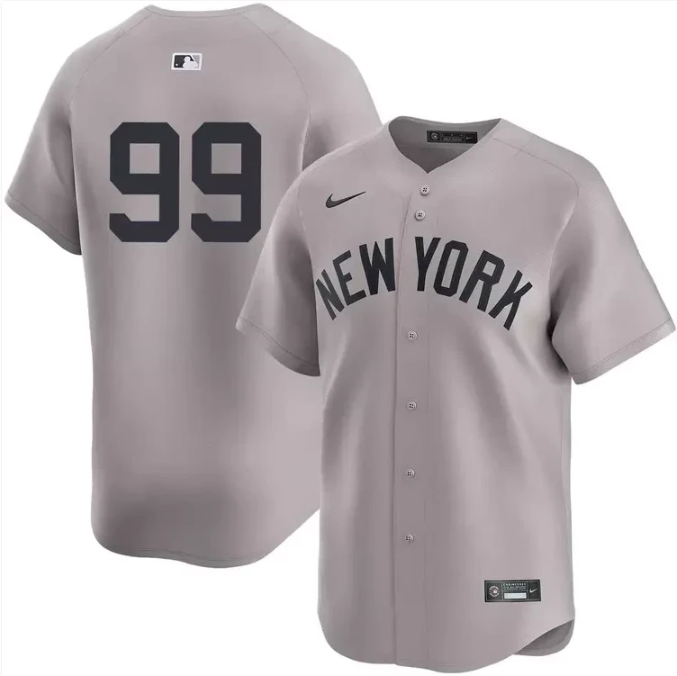 Men's #99 Aaron Judge Gray Road Limited Player All Stitched Jersey by My Store