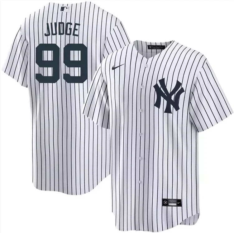 Men's #99 Aaron Judge White Home Player All Stitched Jersey by My Store
