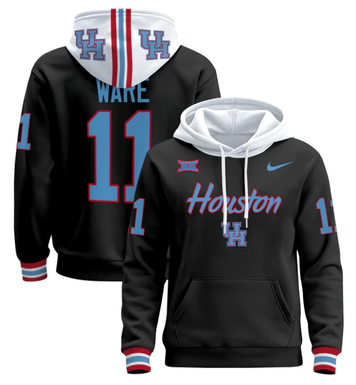 Andre Ware Hoodie #11 Houston Cougars 2024 Pullover Stitched by Hoodie Pullover