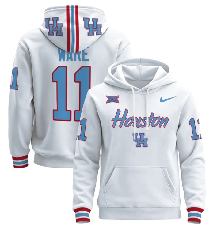 Andre Ware Hoodie #11 Houston Cougars 2024 Pullover Stitched by Hoodie Pullover