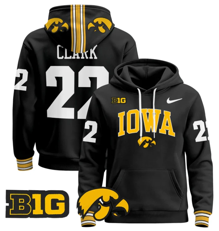Caitlin Clark Hoodie #22 Iowa Hawkeyes 2024 Pullover V2 by Hoodie Pullover