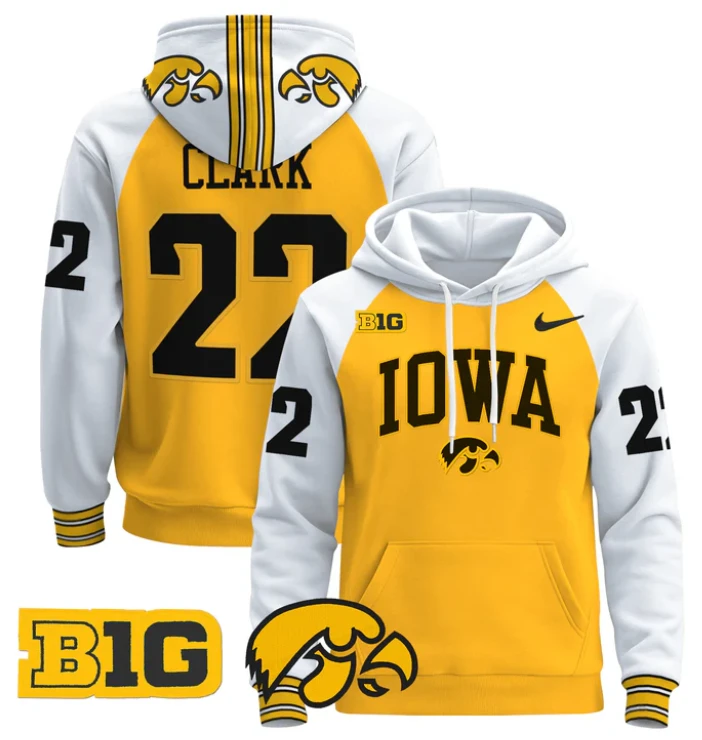 Caitlin Clark Hoodie #22 Iowa Hawkeyes 2024 Pullover V2 by Hoodie Pullover