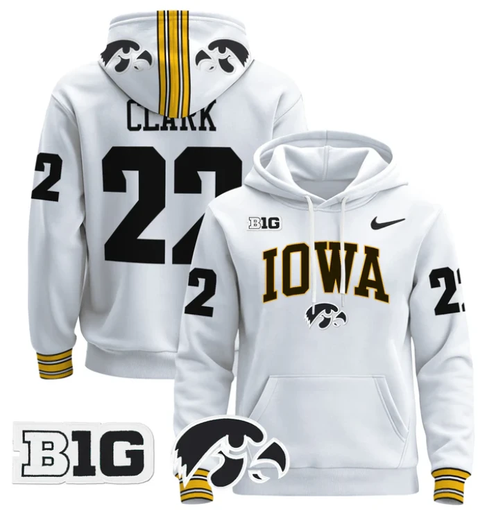 Caitlin Clark Hoodie #22 Iowa Hawkeyes 2024 Pullover V2 by Hoodie Pullover