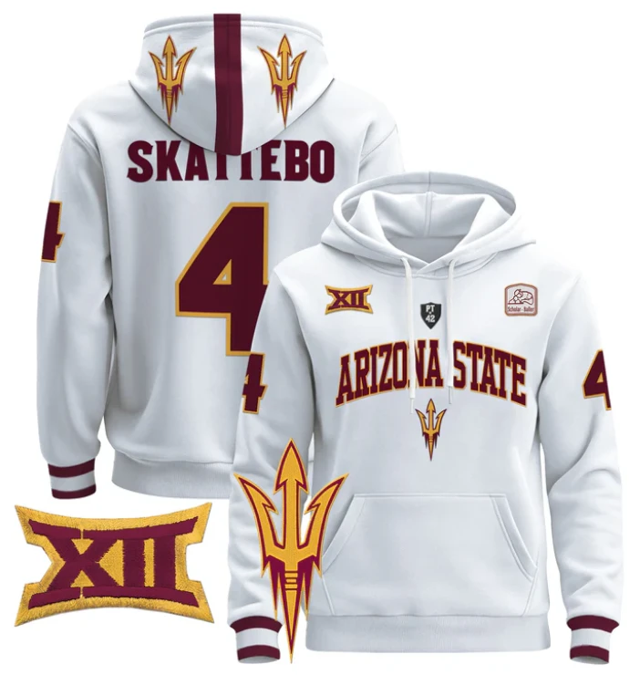 Cam Skattebo Hoodie #4 Arizona State Sun Devils Pullover by Hoodie Pullover