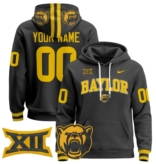 Custom Baylor Bears Hoodie 2024 Pullover Name, Number V2 by Hoodie Pullover