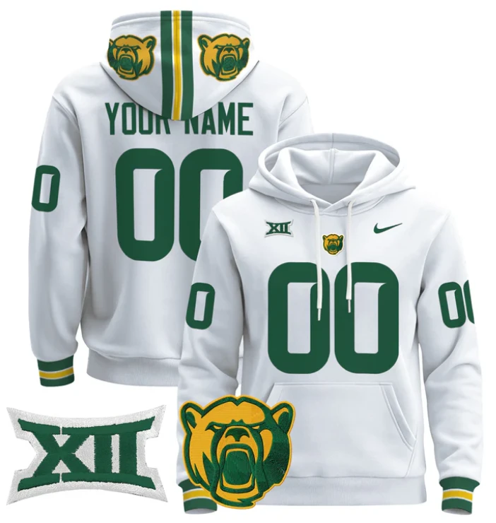 Custom Baylor Bears Hoodie 2024 Pullover Name, Number by Hoodie Pullover