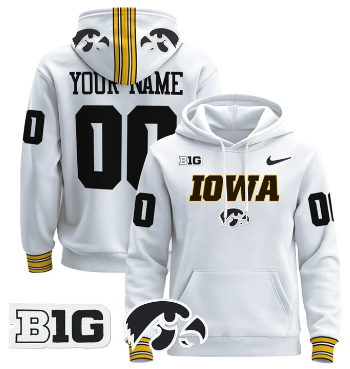 Custom Iowa Hawkeyes Hoodie 2024 Pullover V3 by Hoodie Pullover