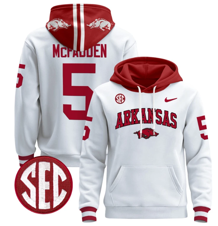 Darren McFadden Hoodie #5 Arkansas Razorbacks Pullover Black Alternate by Hoodie Pullover