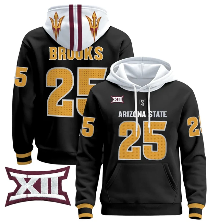 DeCarlos Brooks Hoodie #25 Arizona State Pullover V4 by Hoodie Pullover