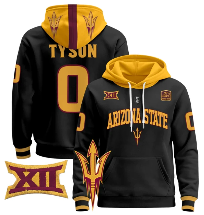 Jordyn Tyson Hoodie #0 Arizona State Sun Devils Pullover by Hoodie Pullover
