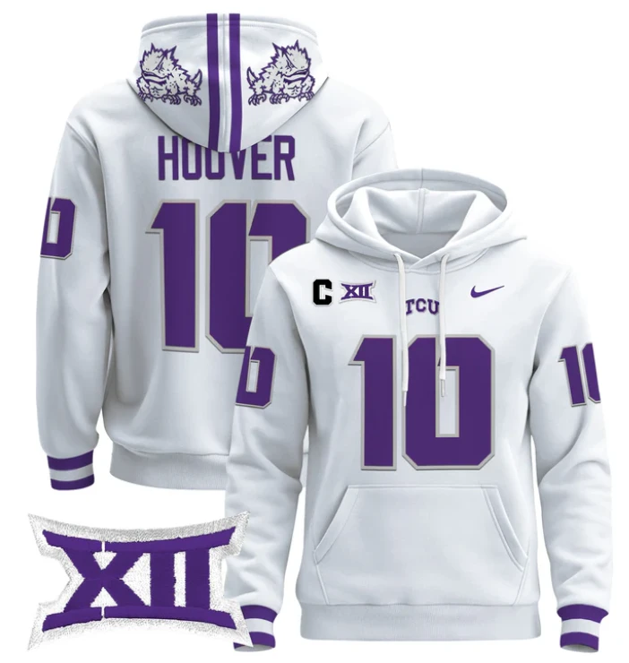 Josh Hoover Hoodie #10 TCU Horned Frogs 2024 Pullover by Hoodie Pullover