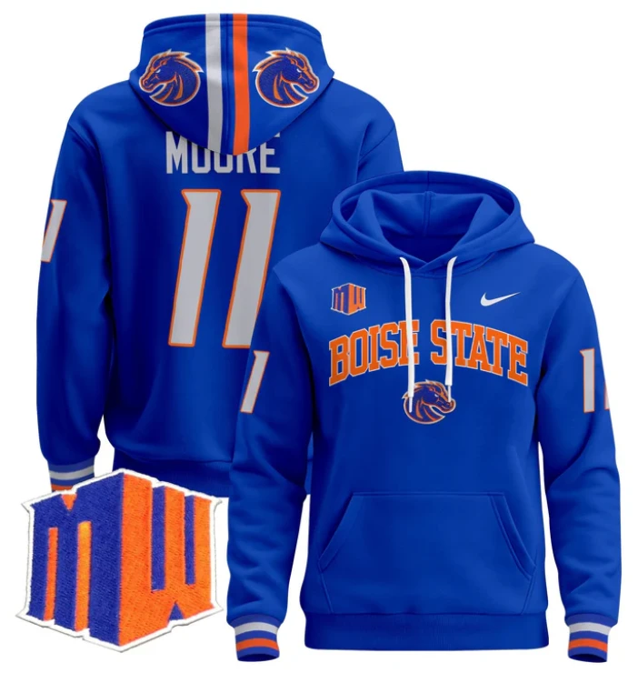 Kellen Moore Hoodie #11 Boise State Broncos Pullover V3 by Hoodie Pullover