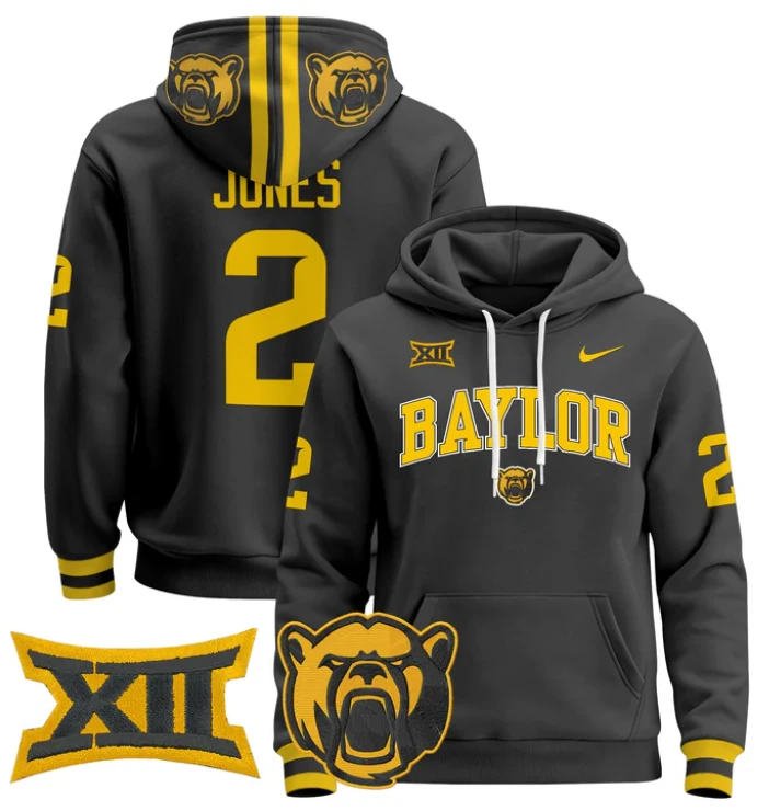 Matt Jones Hoodie #2 Baylor Bears 2024 Pullover by Hoodie Pullover