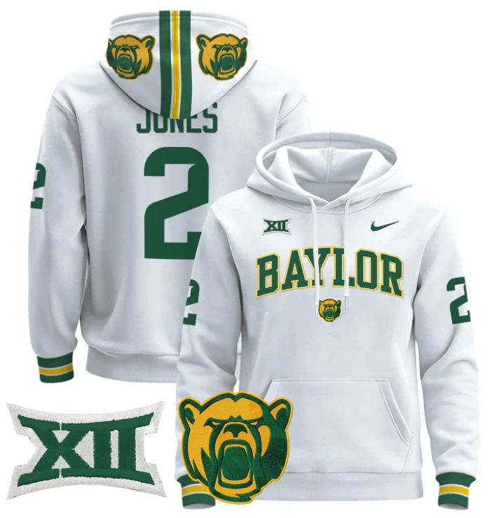 Matt Jones Hoodie #2 Baylor Bears 2024 Pullover by Hoodie Pullover