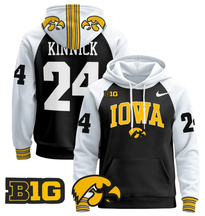 Nile Kinnick Hoodie #24 Iowa Hawkeyes 2024 Pullover V2 by Hoodie Pullover