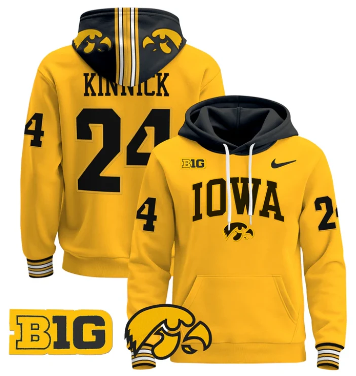Nile Kinnick Hoodie #24 Iowa Hawkeyes 2024 Pullover V2 by Hoodie Pullover
