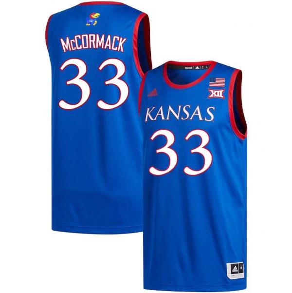 Mens Jayhawks #33 David McCormack Jersey Royal University College Basketball Jerseys by My store basketball