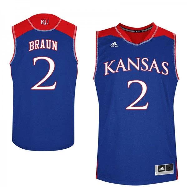 Mens Kansas #2 Christian Braun Jersey Royal Stitched College Basketball Jerseys by My store basketball