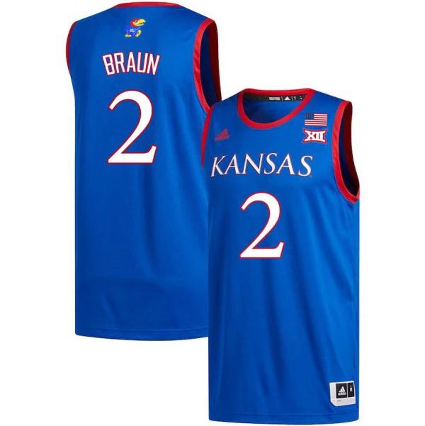 Mens Kansas #2 Christian Braun Jersey Royal Stitched College Basketball Jerseys by My store basketball