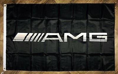 Mercedes Benz Flag AMG Black Sport 3X5 Ft Polyester Banner USA 90x150cm by flagsjustdoit
