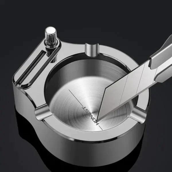 Metal ashtray with stick lighter – Elegant & refillable by BowLift
