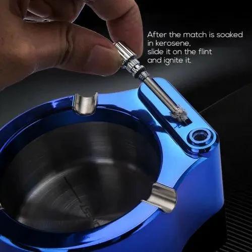 Metal ashtray with stick lighter – Elegant & refillable by BowLift