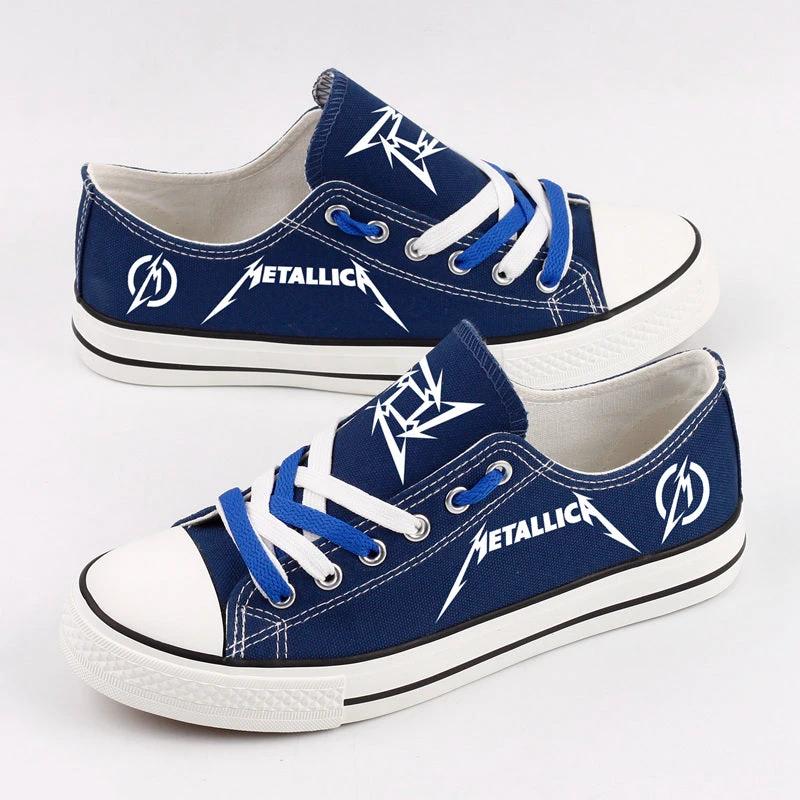 Metallica Low Top Canvas Sport Sneakers Shoes For Men Women Fans by Crocs