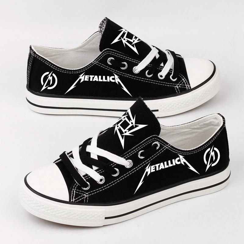 Metallica Low Top Canvas Sport Sneakers Shoes For Men Women Fans by Crocs