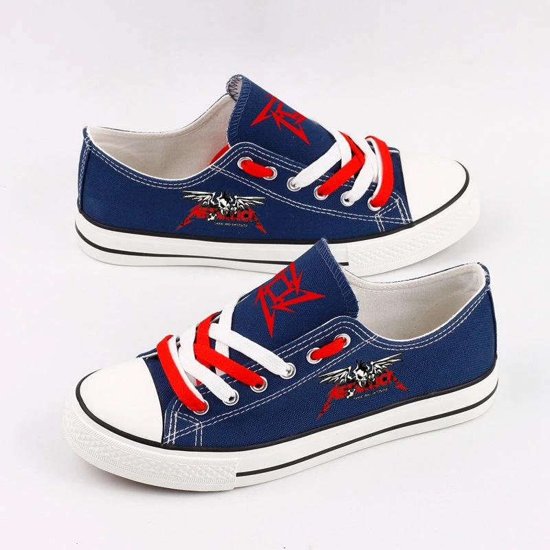 Metallica Low Top Canvas Sport Sneakers Shoes For Men Women Fans by Crocs