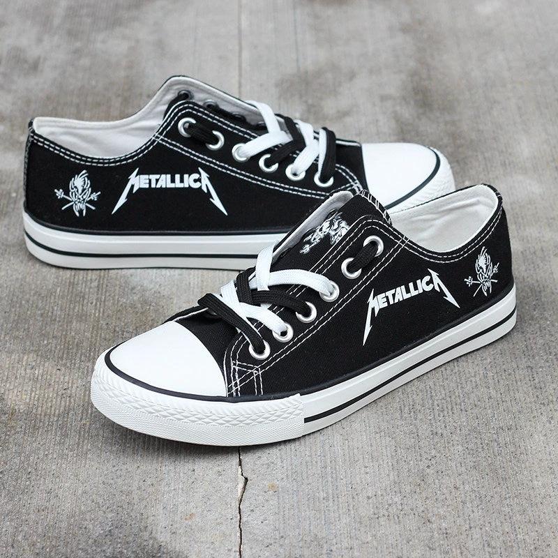 Metallica Low Top Canvas Sport Sneakers Shoes For Men Women Fans by Crocs