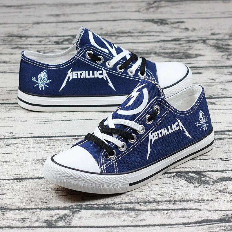 Metallica Low Top Canvas Sport Sneakers Shoes For Men Women Fans by Crocs