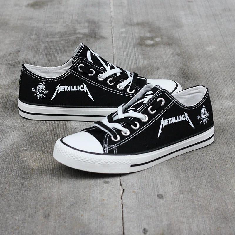 Metallica Low Top Canvas Sport Sneakers Shoes For Men Women Fans by Crocs
