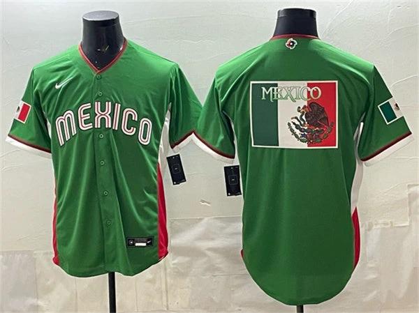Mexico Baseball Jersey Team Big Logo Green 2026 World Baseball Classic Home Stadium Stitched by My Store