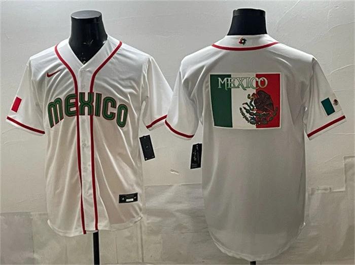 Mexico Baseball Jersey Team Big Logo White 2026 World Baseball Classic Home Stadium Stitched by My Store
