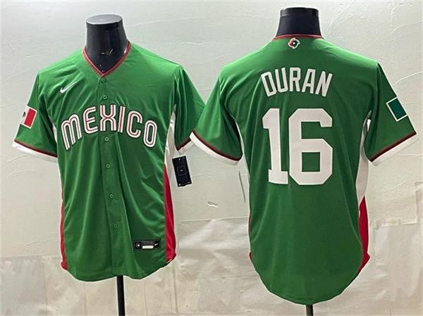 Mexico Baseball #16 Jarren Duran Jersey Green 2026 World Baseball Classic Home Stadium Stitched by My Store