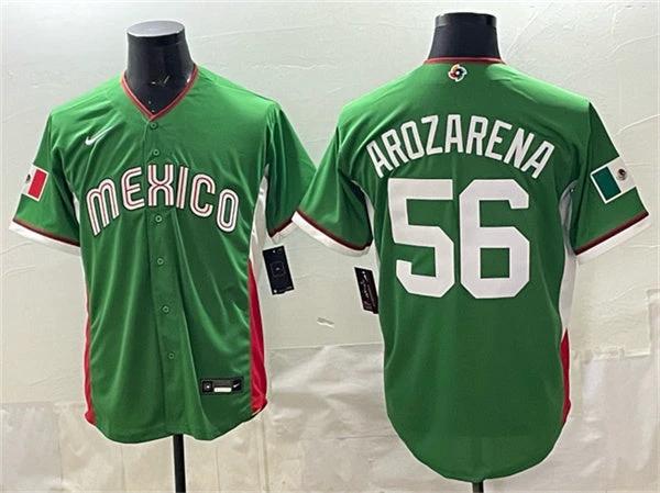 Mexico Baseball #56 Randy Arozarena Jersey Green 2026 World Baseball Classic Home Stadium Stitched by My Store