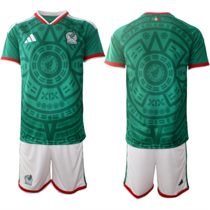 Mexico Blank Green 2026 World Cup Home Soccer Jersey Suit by Soccer Jersey