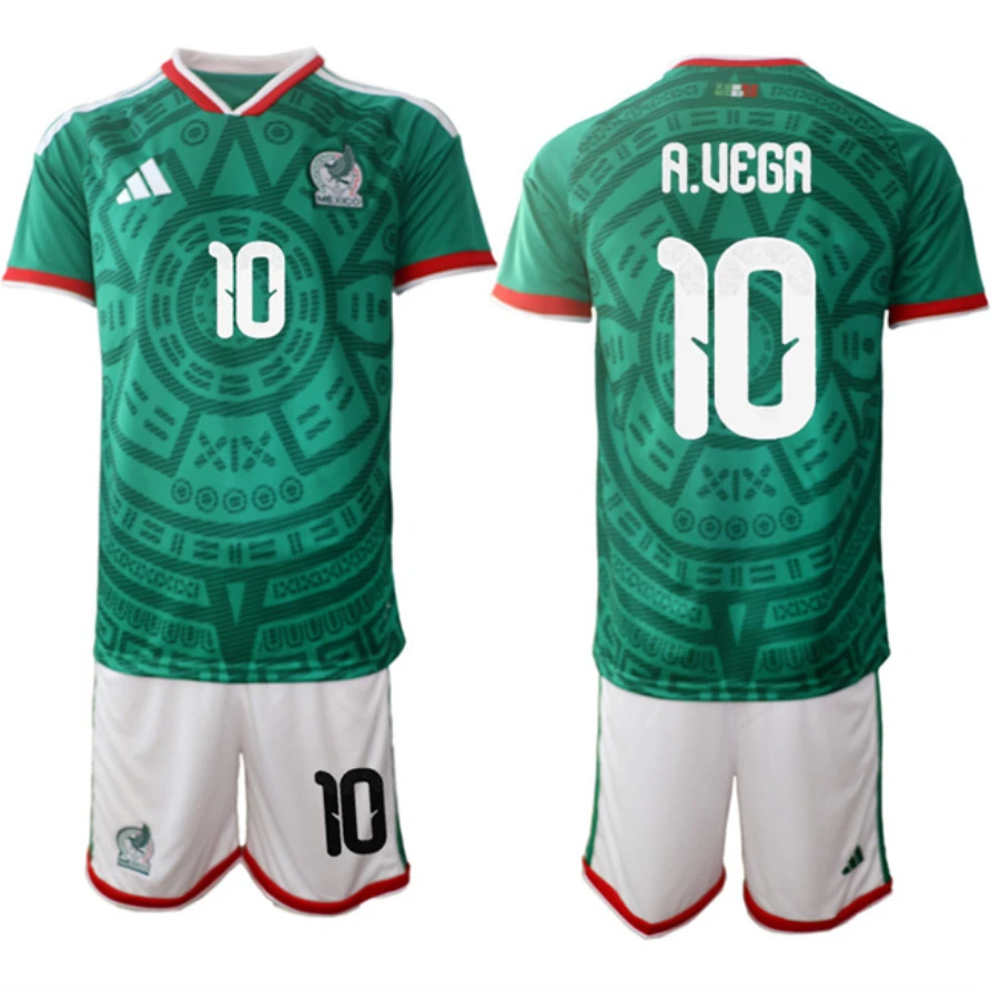 Mexico #10 Alexis Vega Green 2026 World Cup Home Soccer Jersey Suit by Soccer Jersey