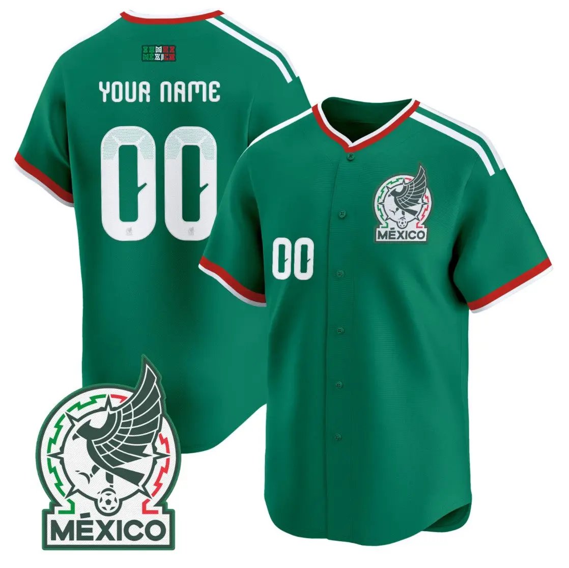 Mexico 2026 National Team Vapor Custom Baseball Jersey All Stitched by My Store