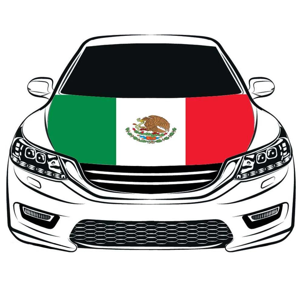 Mexico Car Hood Cover Flag ,Engine Banner,Mexican Flag,3.3X5ft/6X7FT, 100% Polyester Elastic Fabrics Can be Washed Suitable for large SUV and Pickup Trucks by flagsshop