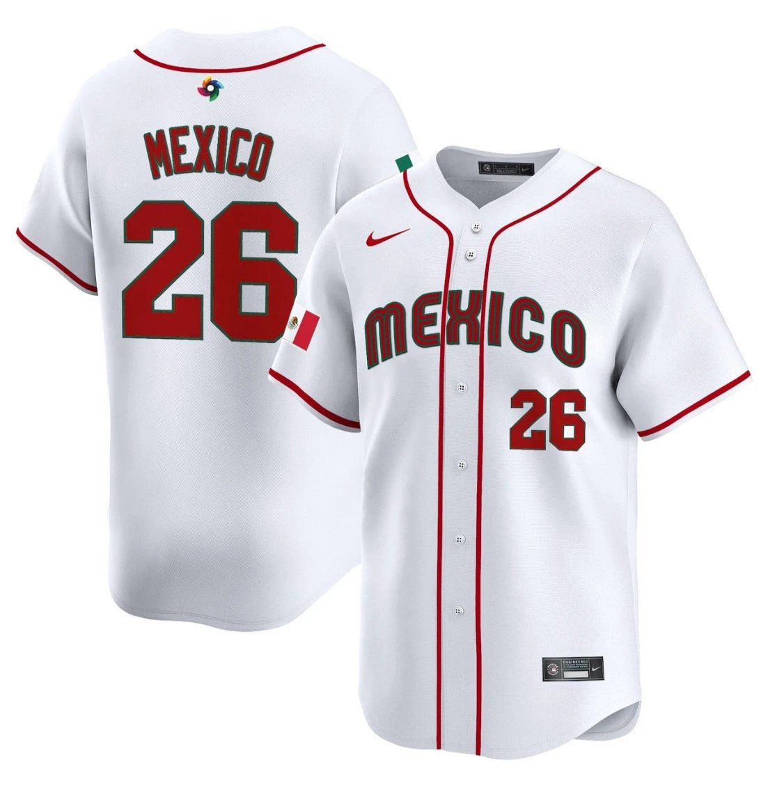 Mexico Jersey #26 Projected Team Mexico World Baseball Classic 2023 Style 2026 Roster by My Store