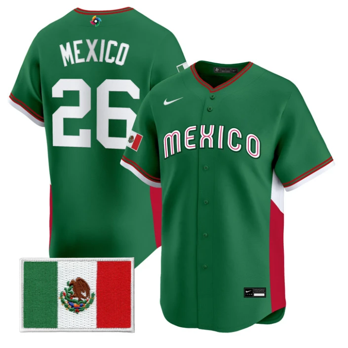 Mexico Jersey #26 Team Mexico World Baseball Classic 2026 Stitched by My Store