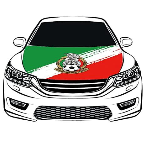 Mexico National Team Flag, Car Hood Cover Flag of Mexico Football Team, Engine Banner Flags,3.3X5ft,/6X7FT100% Polyester Elastic Fabrics Can be Washed by flagsshop