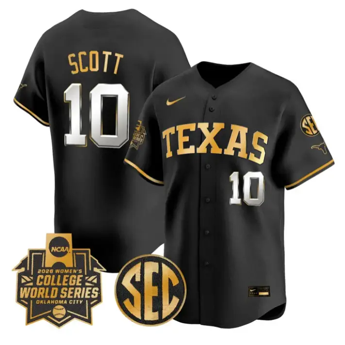 Mia Scott Jersey #10 Texas Softball 2026 World Series Stitched by My Store