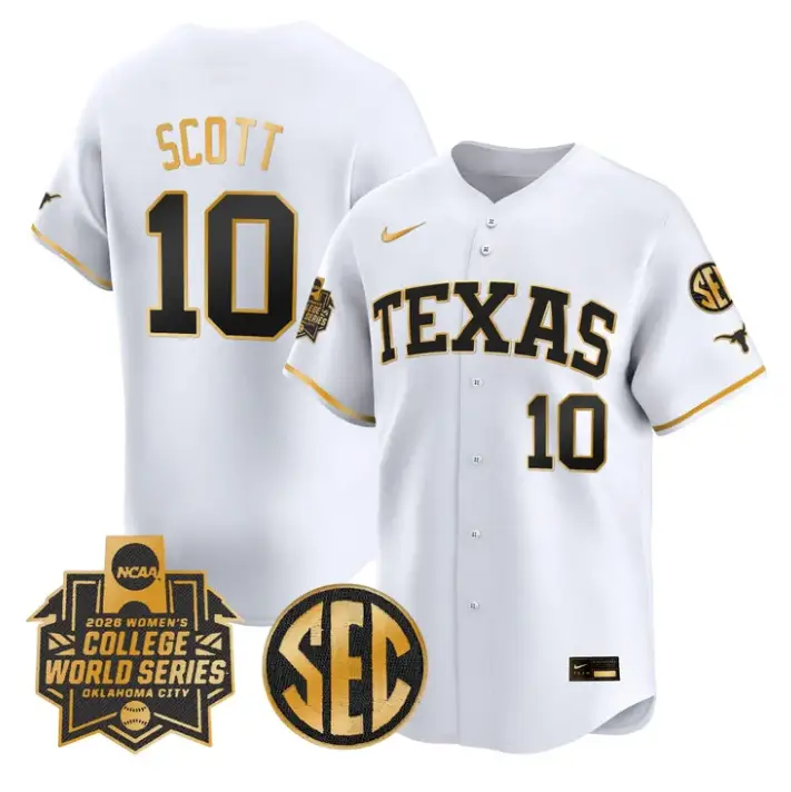 Mia Scott Jersey #10 Texas Softball 2026 World Series Stitched by My Store